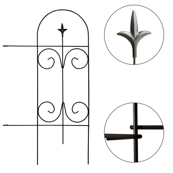 thealyn 32 in.H x 20 ft.L Metal Decorative Garden Fencing Wayfair